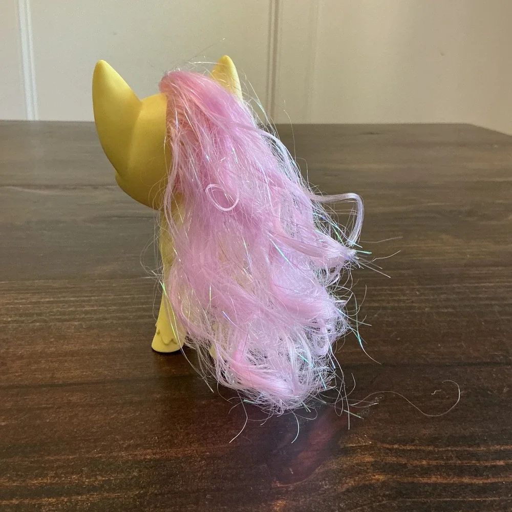 2019 My Little Pony Fluttershy 6 Inch Yellow Pink Tinsel Brushable Hair‎ Figure
